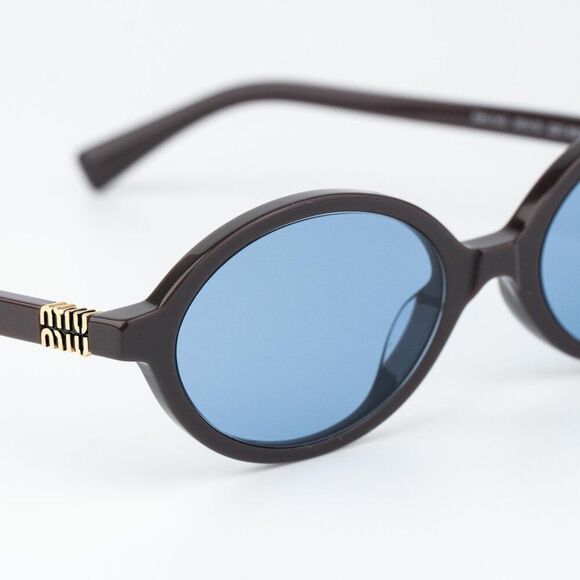 Miu Miu REGARD Women Sunglasses Moka Blue MU04ZS 22C60O NEW AUTHENTIC